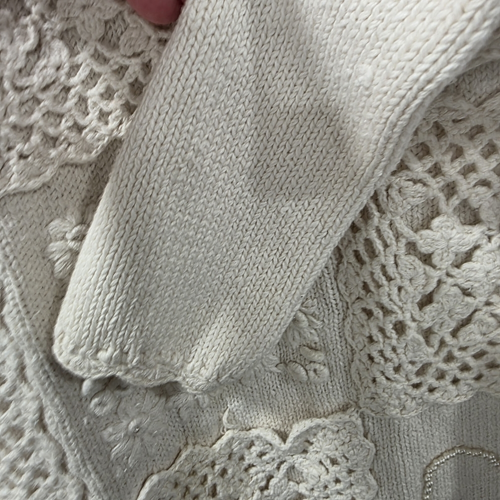 Ivory Patchwork Sweater - Picture 6 of 9